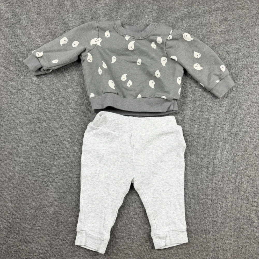 H&M Carters Baby Boy 6pc Bundle 0-3M Sleepers Bodysuit Romper Sweatshirt‎ Set